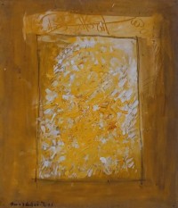 Mashkoor Raza, 12 x 14 Inch, Oil On Board, Calligraphy Painting, AC-MR-755
